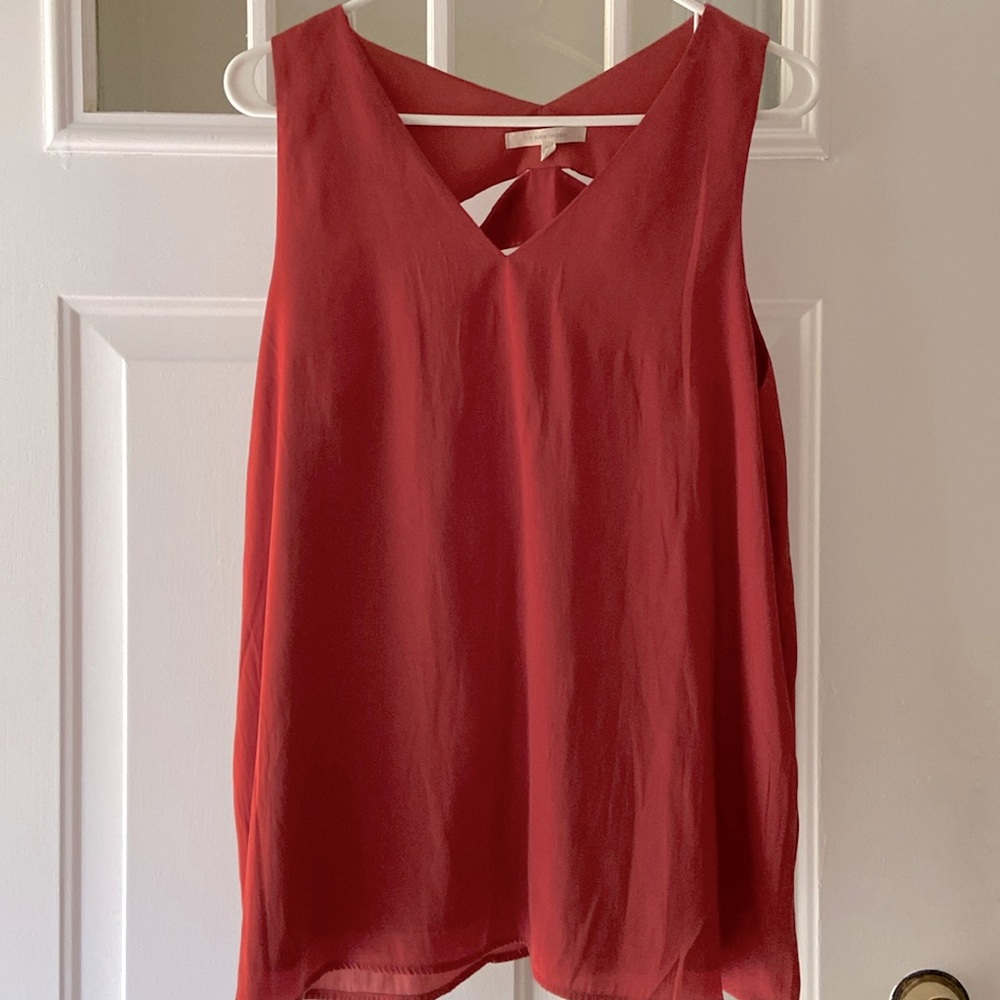 41 Hawthorn Sleeveless Blouse sz L burnt orange